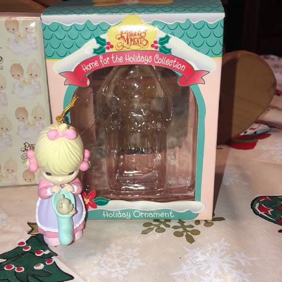 Precious moments 2 piece ornaments by enesco. Vintage new in boxes - Picture 3 of 7
